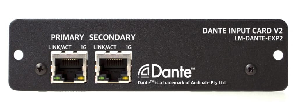 Livemix personal monitor system Dante option card for Mix-16 and mix-32