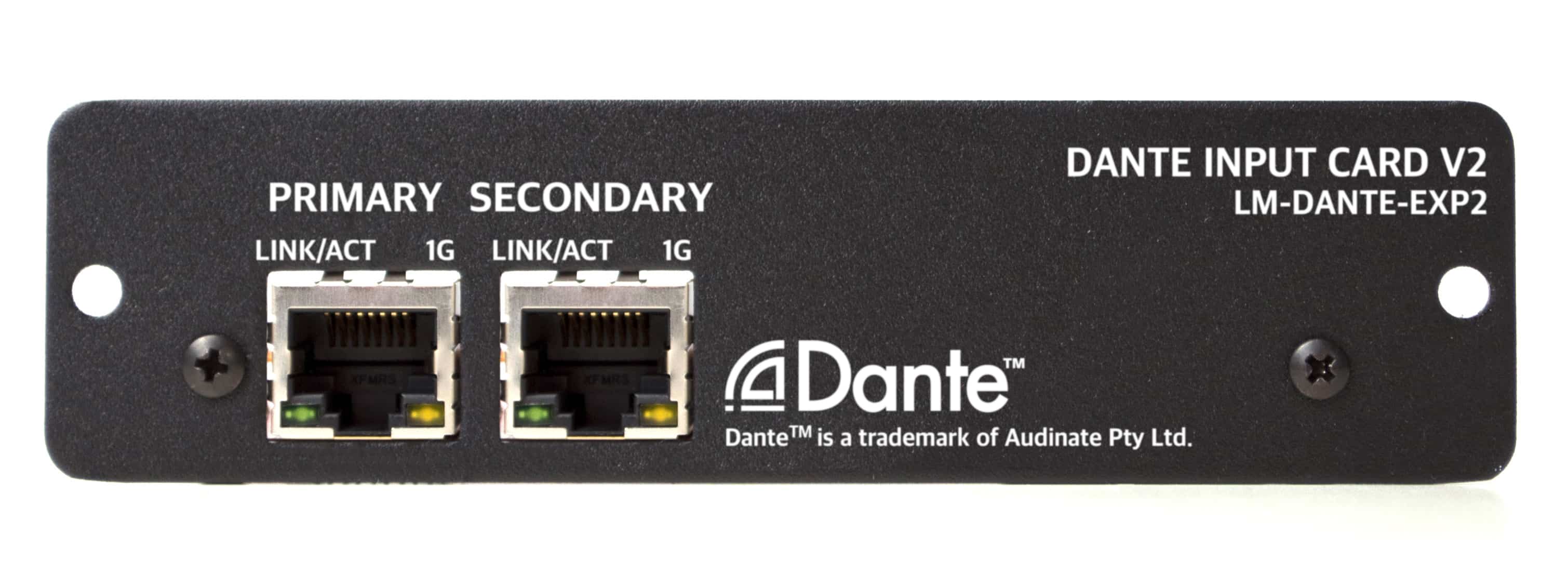 dante option card for livemix digital audio labs
