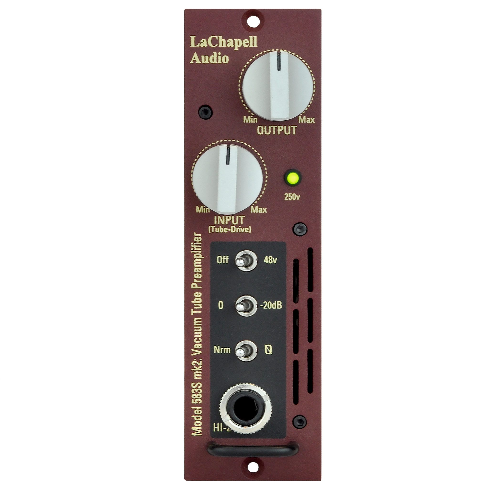 LaChapell Audio 583S 500 series tube microphone preamp front image