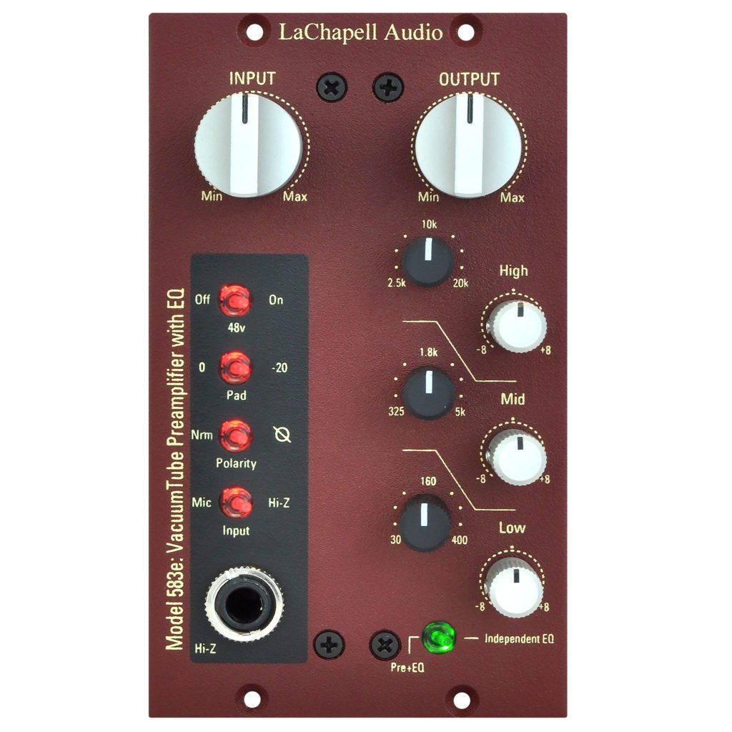 LaChapell Audio 583e 500 Series Tube Microphone Preamp With Integrated EQ Front Image