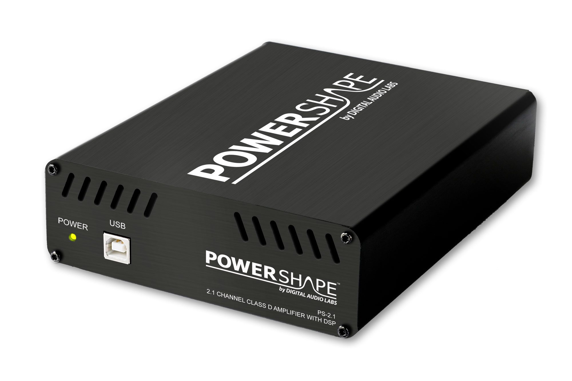PowerShape 2.1 integrated mixer amplifier with DSP, stereo or 2.1 output