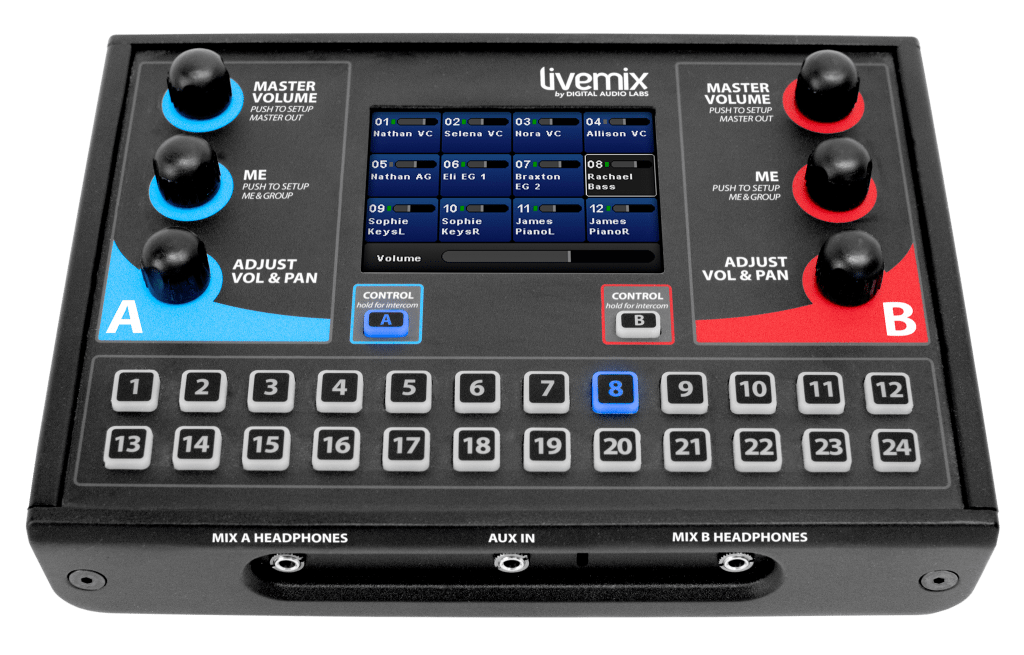 Livemix personal mixer with two mixes