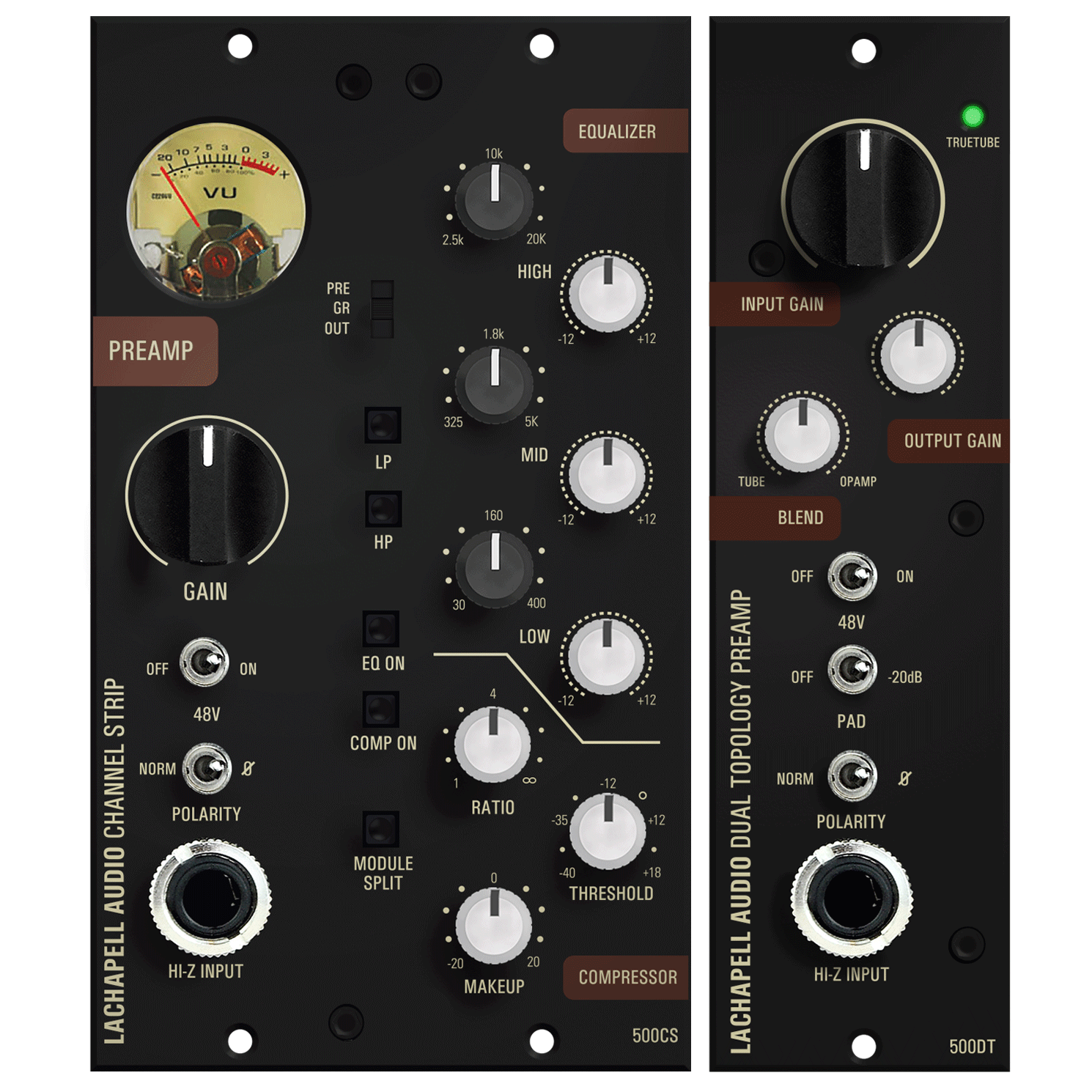 NAMM Ready products the LaChapell Audio Dual Topology Mic Preamp and the Channel Strip for the 500 series