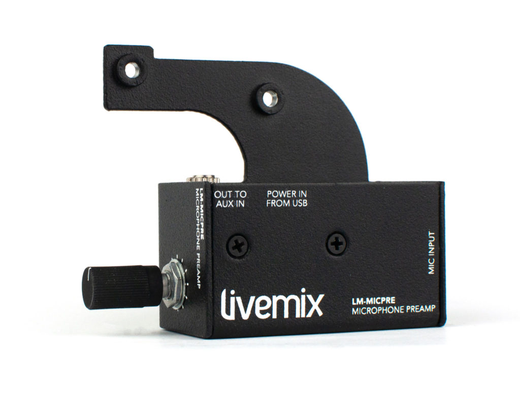 Livemix personal monitor microphone preamp for intercom - top image